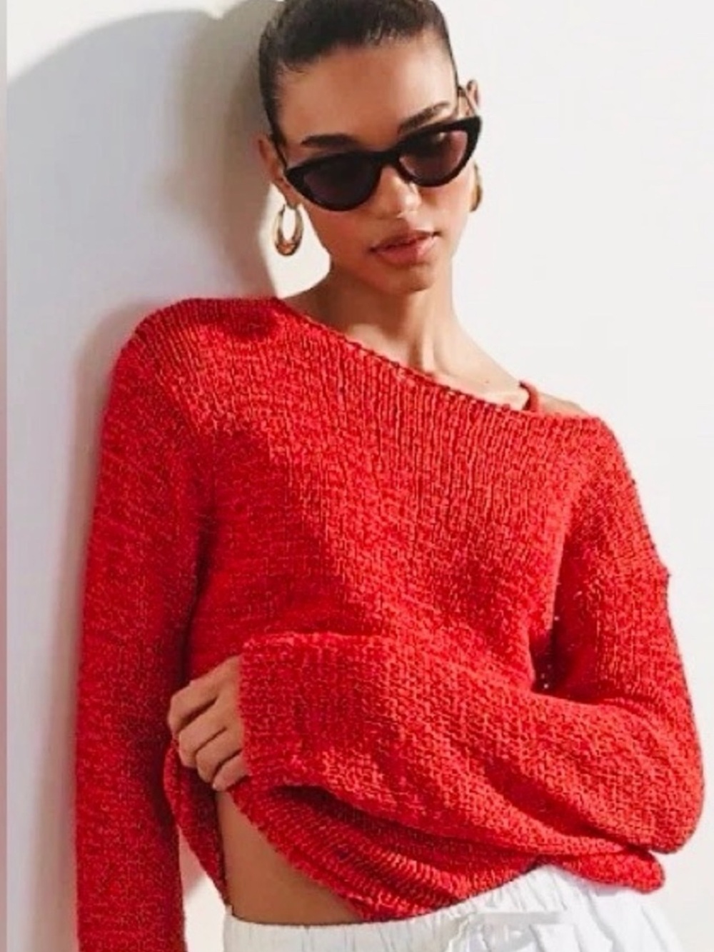 J. Crew Montauk Sweater (red, size small)